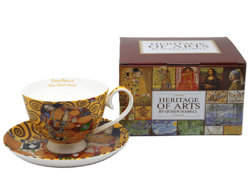 KLIMT Porculanska šalica Kiss 250 ml + tanjurić - Heritage of Arts