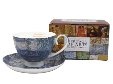 MONET Porculanska šalica i tanjurić s motivom lopoča 250 ml - Heritage of Arts