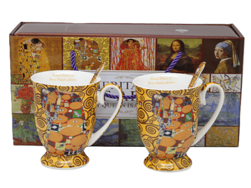 Porculanske šalice 300 ml set od 2 Klimt Poljubac elegantno kao poklon