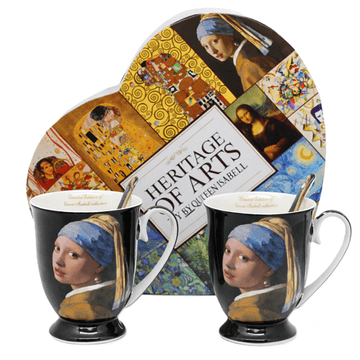 Porculanske šalice 2x Vermeer "Djevojka s bisernom naušnicom" 300 ml luksuzne