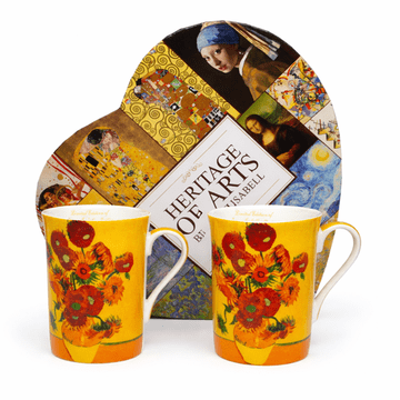Porculanske šalice 2 kom Vincent van Gogh Suncokreti luksuzni kao poklon