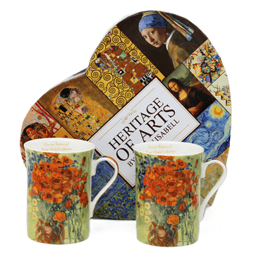 Set porculanskih šalica "Makovi" - Vincent van Gogh kao poklon