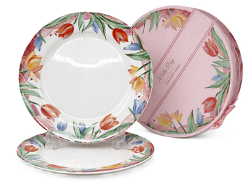 Set tanjura za večeru od dva porculanska tulipana od 25,5 cm kao poklon