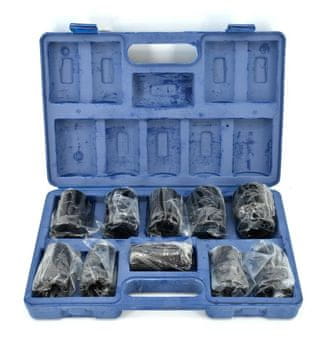 Silver Set udarnih nasadnih ključeva 1" 17-41 mm srebrni, 10 dijelova