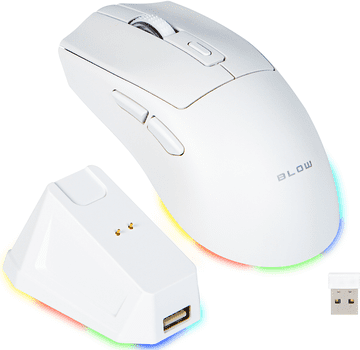 Blow Adrenaline Omega bežični/Bluetooth/USB bijeli miš (5900804147732)