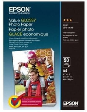 Epson Value sjajni foto papir A4, 50 listova (C13S400036)