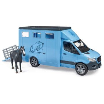 Bruder MB Sprinter Transporter s 1 konjem plavi 1:16 od 3 godine 02674