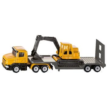 SIKU Prikolica s niskim teretnim prostorom i bagerom 1:87 158 x 36 x 52 mm 10161100002