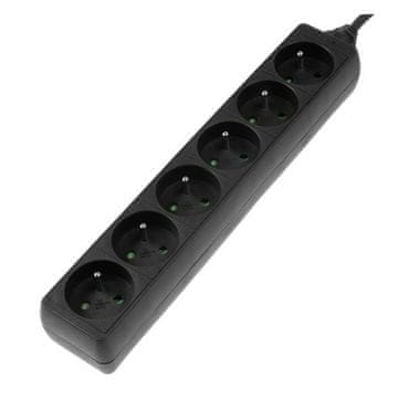 Hama Standardna 6-pinska produžna utičnica, 1,5 m crna 44223706