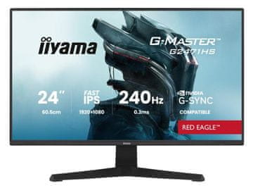 iiyama G-Master G2471HS-B1 Red Eagle monitor 23.8 IPS 0.3ms 240Hz G-Sync HDR10 crni