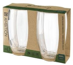 Ambition Dvostruka čaša 450ml prozirna