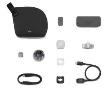 DJI Mic Mini 2S bežični mikrofonski sustav (1 TX + 1 Mobile RX kućište za punjenje) crni