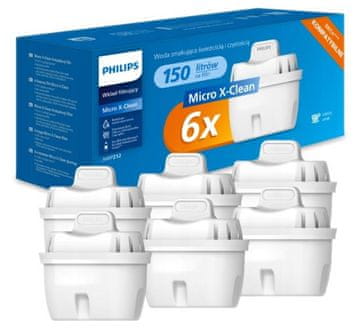 Philips Micro X-Clean AWP212/58 filter uložak, 6 kom., bijela boja