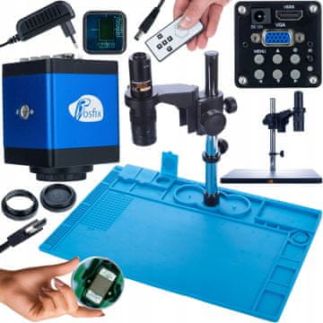 Rosfix Earth Pro digitalni mikroskop MCEP-0.5X + Draco Blue PRO kamera KMDBP-HDMI-VGA 2mp + silikonska podloga (željezna baza) 480x320mm
