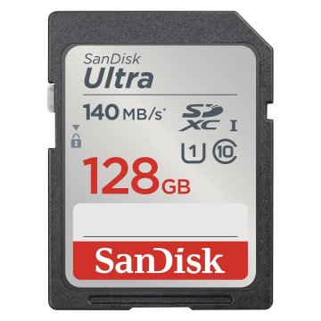 SanDisk Ultra 128GB SDXC memorijska kartica, 140MB/s