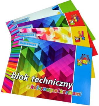 SCHEMAT Tehnički blok A4 s listovima u boji, 20 kom. | 121165