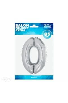 GoDan Balon broj "0" 92 cm srebrni FG-C85S0