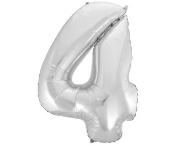 GoDan B&C folijski balon "Broj 4", srebrni, 92 cm FG-C85S4