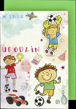 čestitka s izmjenjivim brojevima za rođendan BOY DK-672