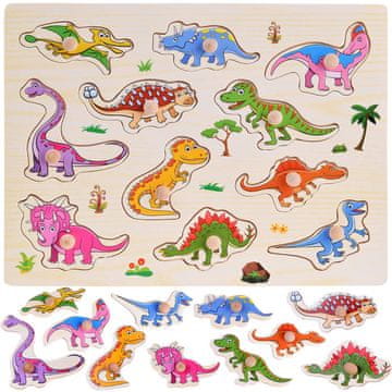 Drvena slagalica s dinosaurima, 11 dijelova ZA4723