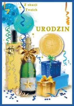 Rođendanska čestitka (zamjenjivi brojevi, pokloni) DK-1223