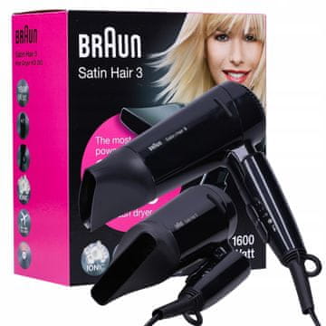 Braun BRHD350E 1600W SKLOPIVI PUTNI ionski sušilo za kosu