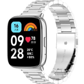 GS Čelična narukvica za Xiaomi Redmi Watch 3 Active, srebrna