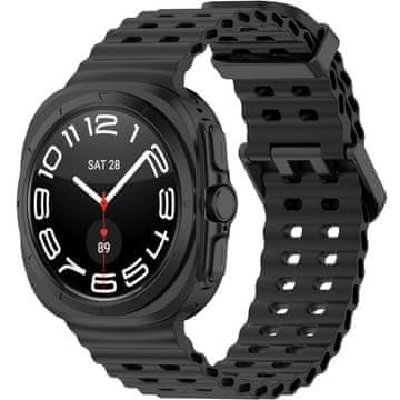 GS Silikonski remen za Samsung Galaxy Watch Ultra 2/1, crni