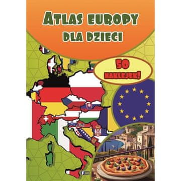 Fenix ATLAS EUROPE ZA DJECU KARTA ZANIMLJIVOSTI EDUKATIVNA KNJIGA + 50 NALJEPNICA