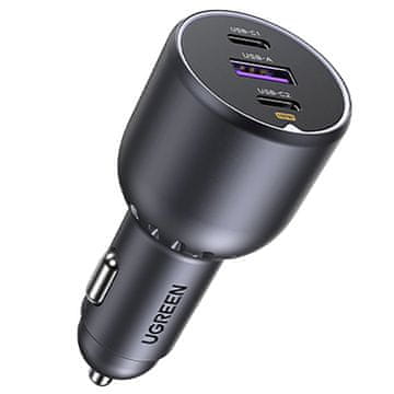 Ugreen EC705 Auto punjač 130W 2x USB-C 1x USB-A - sivi