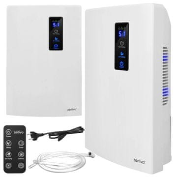 Zortiva 2u1 90W LCD odvlaživač zraka i apsorber vlage 1800ml UV TiO2 bijeli
