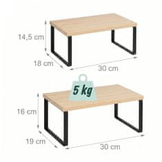 Northix Crni set od 2 stalka za začine – podesivi MDF i željezo