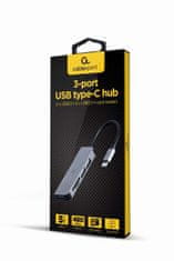 Gembird UHB-CM-CRU3P1U2P2-01 USB C 3-portni USB A 3.1 + 2x USB A 2.0 s čitačem kartica Aluminij