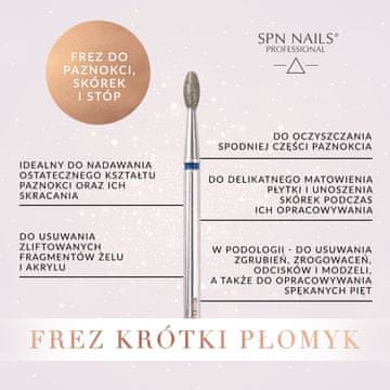 Bušilica za nokte, zanoktice i stopala - kratki plamen