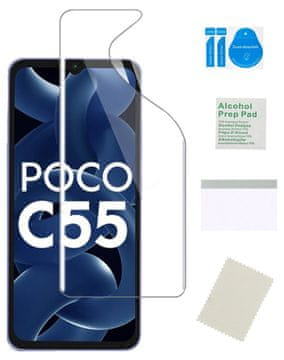 Hidrogel zaštitna folija za XIAOMI POCO C55 za ekran, staklo otporno na lomljenje, TPU