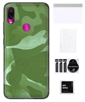 Zaštitna folija za XIAOMI REDMI NOTE 7 na stražnjoj strani, kamuflažno zelena, jaka TPU koža
