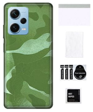 Zaštitna folija za XIAOMI REDMI NOTE 12 PRO PLUS na stražnjoj strani, kamuflažno zelena boja