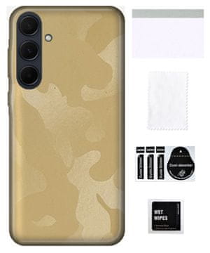 Zaštitna folija za SAMSUNG GALAXY A35 na stražnjoj strani, kamuflažna krema, izdržljiva TPU koža