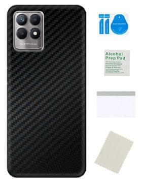 Zaštitna folija za REALME 8I carbon black 3D skin za stražnju stranu telefona
