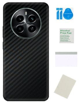 Zaštitna folija za REALME 12 4G carbon black 3D skin za stražnju stranu telefona