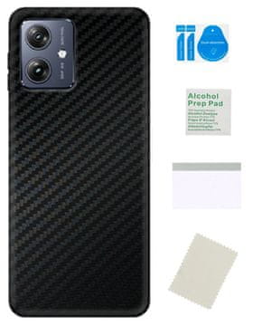 Zaštitna folija za MOTOROLA MOTO G54 carbon black 3D skin za stražnju stranu telefona