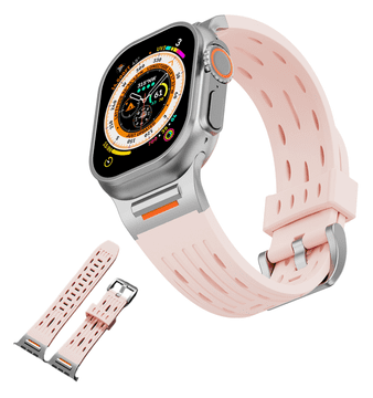 Remen za Apple Watch 1 2 3 4 5 6 7 8 9 10 42 mm 44 mm 45 mm 49 mm roza remen