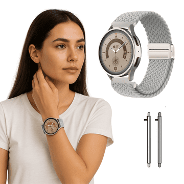 Remen za Xiaomi Watch S1 pametni sat 22 mm siva pletena narukvica