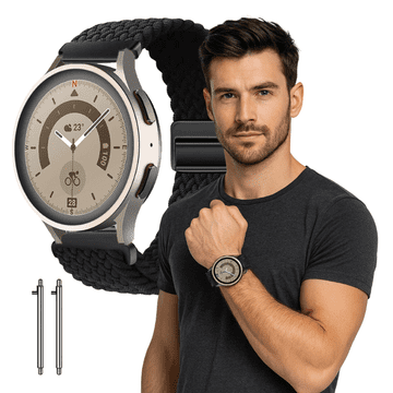 Samsung Galaxy Watch 3 45mm crni pleteni remen 22mm BOJE
