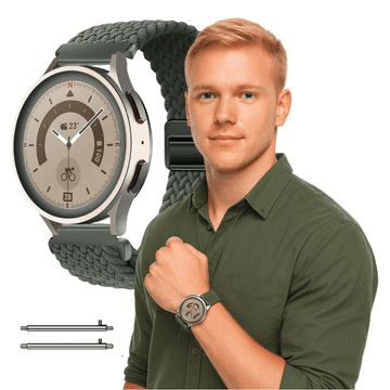 Samsung Galaxy Watch 46mm zeleni pleteni remen 22mm BOJE