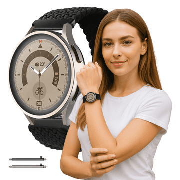 Remen za Samsung Galaxy Watch 4 5 6 7 40mm 42mm 46mm Classic Pro crni