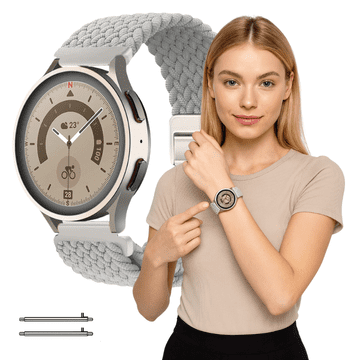 Remen za Samsung Galaxy Watch 4 5 6 7 40mm 42mm 46mm Classic Pro sivi
