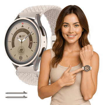 Remen za Samsung Galaxy Watch 4 5 6 7 40mm 42mm 46mm Classic Pro bež