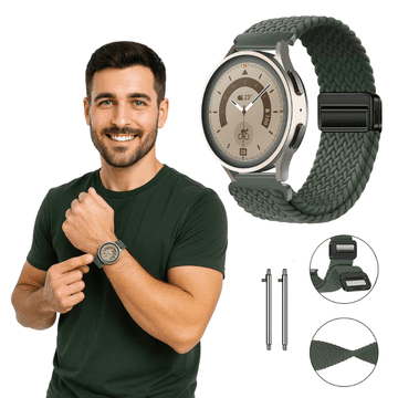 Remen za Samsung Galaxy Watch 6 Classic 47mm, zeleni, teleskopski 20mm