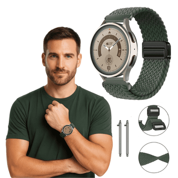 Remen za Garmin Venu SQ / SQ GPS / SQ2 / SQ 2 Music bend zeleni 20 mm